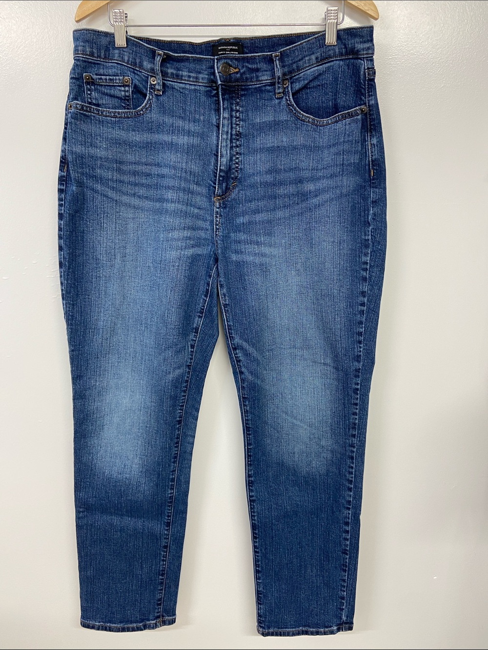 Banana Republic Curvy Girlfriend StraightLleg Dark Wash Jeans Size 32/14